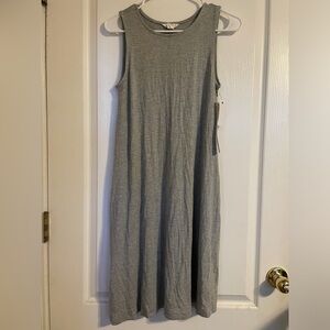 NWT Caslon Heather Gray Knit Tank Dress Oversized XSmall Casual Basic Minimalist